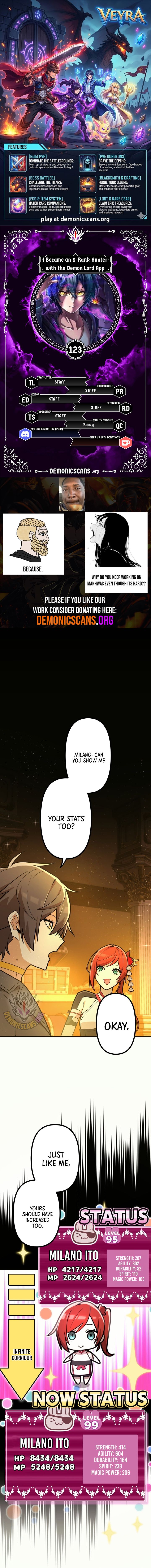 I Became an S-Rank Hunter with the Demon Lord App - Chapter 123 Page 1